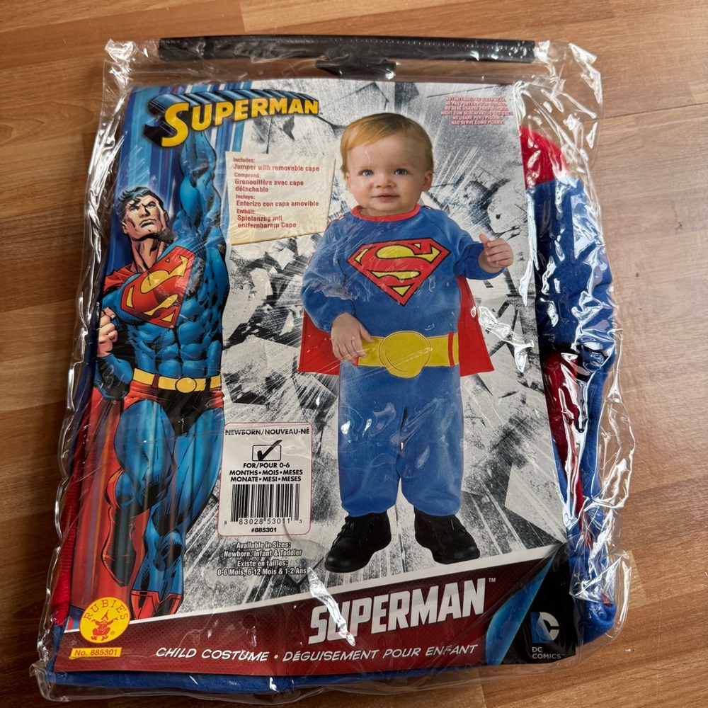 Superman baby costume infant NWT 0/6 months